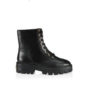 Kate Spade New York Merrit Leather Lug-Sole Combat Boots Size 11- Womens